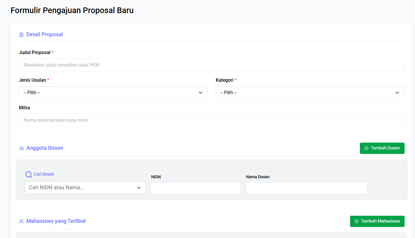Form Pengajuan Proposal