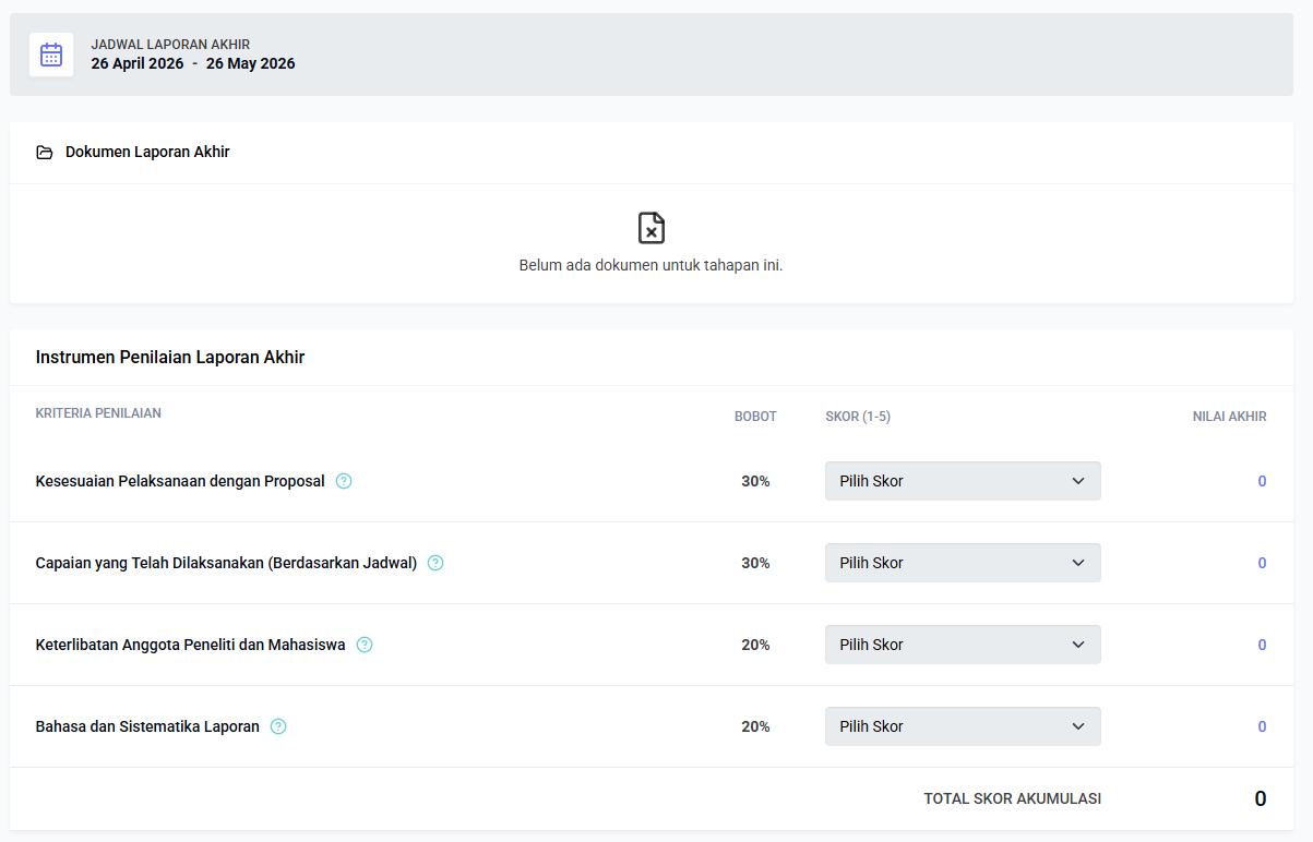 Instrumen Penilaian Laporan